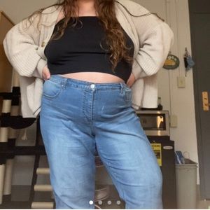 plus size comfy boyfriend jeans